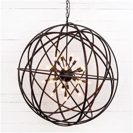 TENNYSON LARGE CHANDELIER-RUST